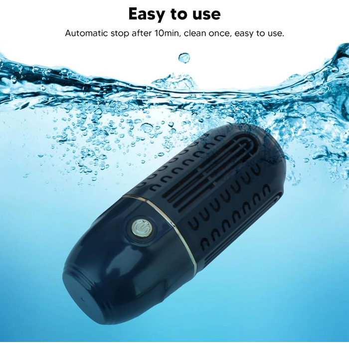 Машина для миття фруктів та овочів Focket, водонепроникність IPX7, 2400 мАг, портативний пристрій для чищення овочів та овочів, компактний автоматичний засіб для чищення фруктів та овочів для фруктів, овочів, рису (синій)