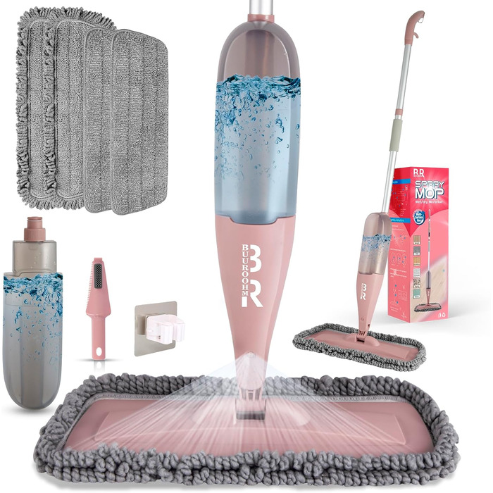 Швабра, розпилювач, спрей, швабра, швабра для підлоги, з розпилювачем, мікрофібра, швабра з резервуаром для дому, кухні, твердої д