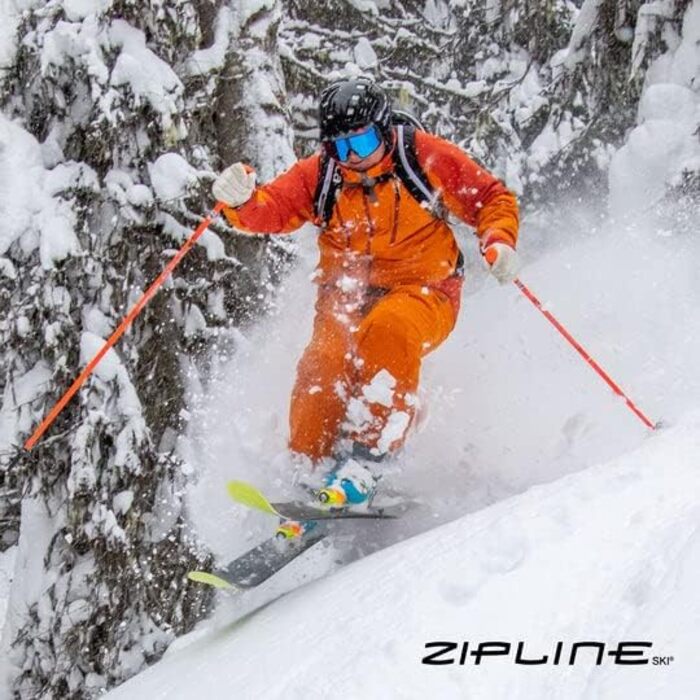 Лижні палиці Zipline Blurr 16.0 з графітового композиту для спуску на гірських лижах - легкі, міцні, для фрірайду, для всіх видів гірських лиж, ергономічна рукоятка, ідеально підходять для всіх видів гірських лиж - вибір золотого медаліста Девіда Вайза, S