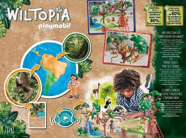 Ігровий майданчик PLAYMOBIL Wiltopia 71142 Тропічні джунглі, вкл. водоспад, мармурова доріжка та гойдалки, екологічна іграшка для дітей віком від 4 років і старше