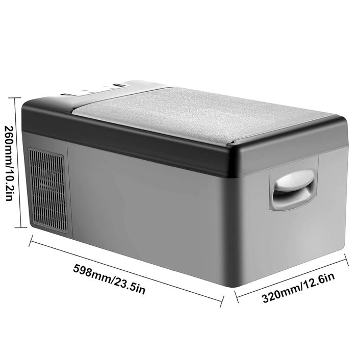 Портативний морозильний міні-холодильник електричний Cool Box, автомобільний Cool Box 15 л 98 x 320 x 260 мм Cool Box електричний 20 10 компресорний Cool Box, автомобіль, вантажівка, човен, будинок на колесах, кемпінг