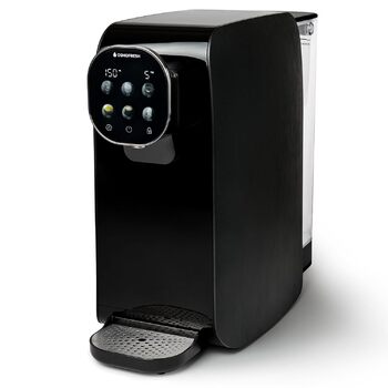 Настільна система осмосу OsmoFresh Quella Pro Black з диспенсером для гарячої води 6 рівнів температури 7-кратна фільтрація зворотного осмосу Фільтр для води для кухні, офісу, автофургону Питна вода без вапна Black Edition