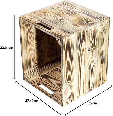 Гарні дерев&39яні кошики-коробки, підходять для Ikea Kallax, для зберігання шкільного приладдя / іграшок, нові, 37,5x32x32,5 см (полум&39яні), 4
