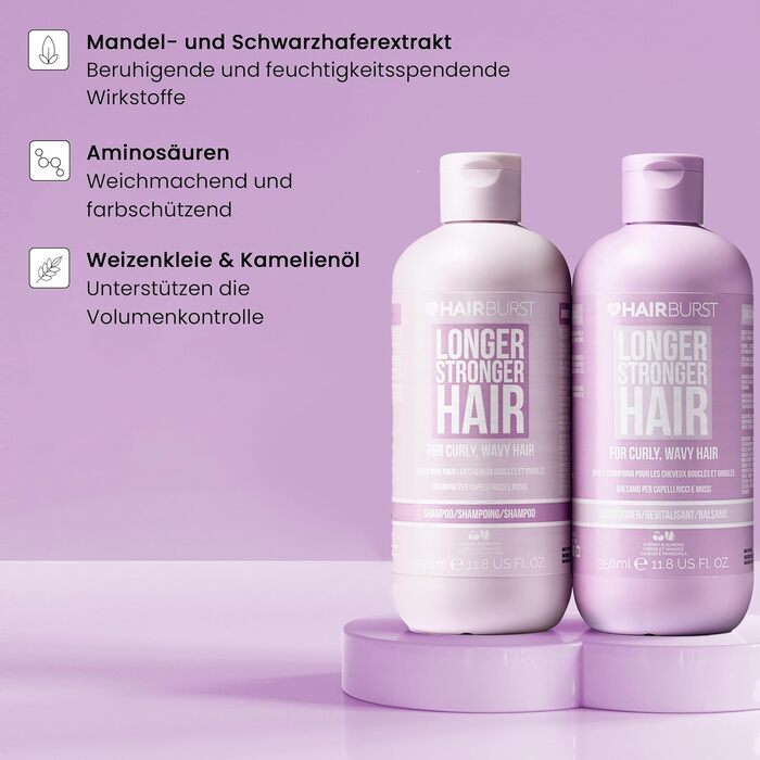 Набір шампуню та кондиціонера HAIR BURST Dream Curls, 2 × 350 мл
