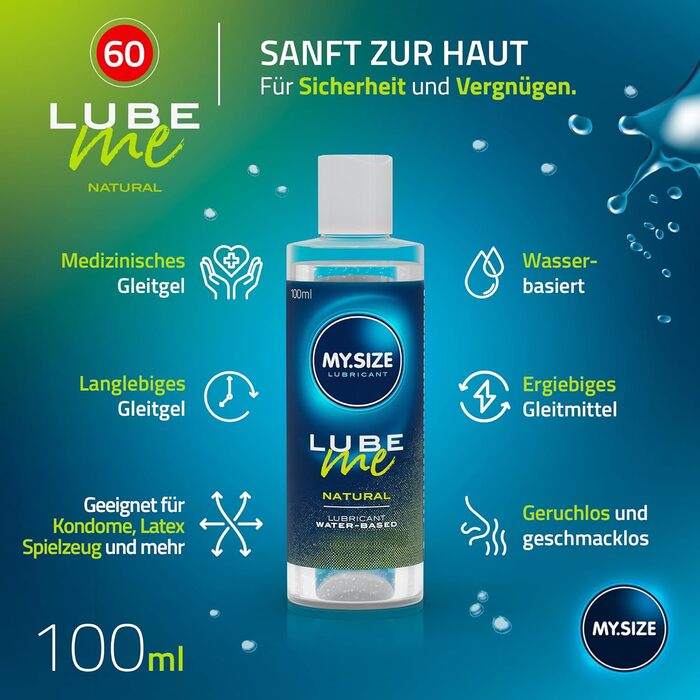 Набір MY.SIZE, 60mm, презервативи, лубрикант, масажна свічка, 12 шт
