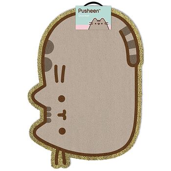 Килимок для дверей Pusheen Unisex, різнокольоровий, з полівінілхлориду 40 x 60 см, віяловий мерч, коти 40 x 57 см (овальний), коричневий