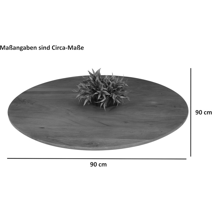 Кругла стільниця SAM Brasilia 90 x 90 см Масив акації Колір горіх Швейцарський край Легка в догляді дерев&39яна стільниця своїми руками Підходить для обідніх/барних столів/кухонь 90 x 90 см кольору горіха