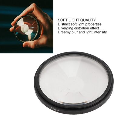 Міліметровий призматичний фільтр обєктива, призматичний обєктив із тунельним спотворенням зору, фільтр ефекту розмиття вихрової призми, спіральний гало-фільтр обєктива камери для фотографії, 55-