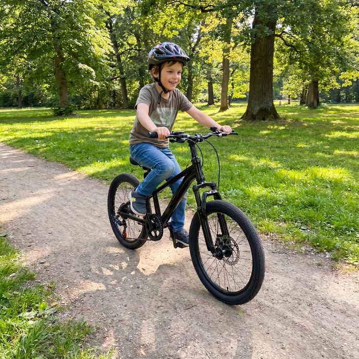 Велосипед Laguna - дитячий гірський велосипед - рама з алюмінієвого сплаву - 20 дюймів - сірий/чорний