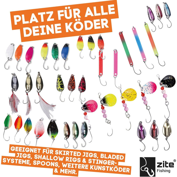 Коробки для рибальських снастей Zite з пінопласту EVA, набір з 3 шт. , 25,5 x 19,5 x 3,5 см Вставка з пінопласту EVA з безперервними прорізами, верхня частина для різних аксесуарів Прозора застібка на петлях, коробка для рибальських снастей, коробка для с