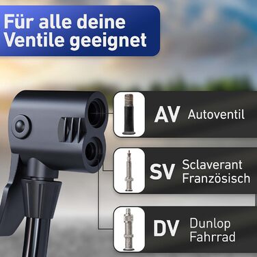 Велосипедний насос BYKLISTA для всіх типів вентилів Великий манометр 12 бар додатковий адаптер для вентиля Підлоговий насос для велосипедів Преміальний підлоговий насос для велосипедів