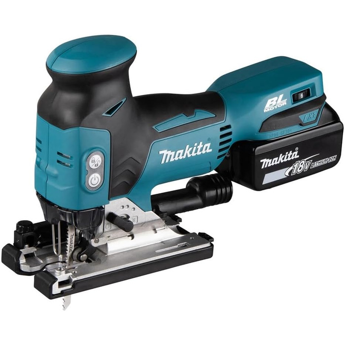 Акумуляторний лобзик Makita DJV181RTJ 18В / 5,0 Ач, 2 акумулятора зарядний пристрій у корпусі MAKPAC Moyen Black / Бензин
