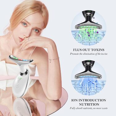 Масажер для обличчя Yofuly проти зморшок, пристрій для краси обличчя з 3 режимами, 45C проти зморшок для обличчя, підтяжка та ліфтинг шкіри, EMS масаж обличчя для жінок та чоловіків (нуар) Чорний