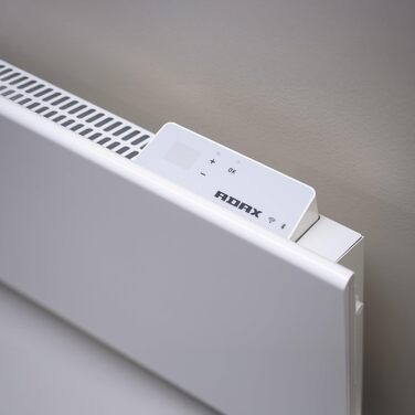 Розумний електричний радіатор з WiFi - 500 Вт, білий Настінний електричний обігрівач Настінний конвектор - 420 мм Керування за допомогою смартфона Термостат з РК-дисплеєм Електричний обігрівач 500 Вт білого кольору