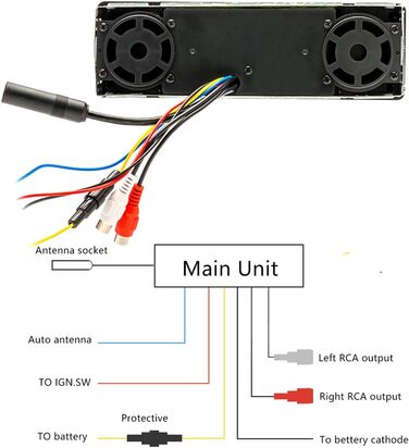 Автомобільна стереосистема WESPECIFIC 1 Din Bluetooth з двома динаміками Універсальна 1 DIN 12V FM MP3 Bluetooth автомобільна стереосистема