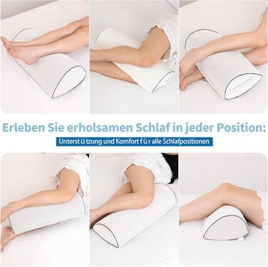 Подушка для колін для тих, хто спить на боці, подушка з піни з ефектом пам&39яті для сну на спині та стегнах, клиноподібна подушка для сну на спині, ергономічна підтримка сну (для жінок)