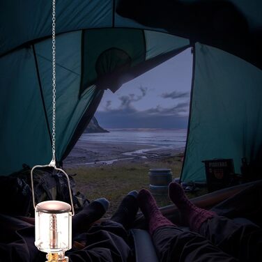 Газовий кемпінговий ліхтар Healeved, портативний ліхтар для намету на відкритому повітрі, виготовлений з міцного матеріалу, підходить для плоских та довгих газових балонів, тепле освітлення для кемпінгу та подорожей