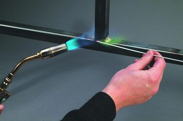 Промисловий 5-елементний високопродуктивний турбопаяльний набір паяльників ROTHENBERGER, включаючи 2-метровий пропановий шланг та аксесуари Паяльний пальник Паяльник Робоча температура 800C М&39яке паяння Тверде паяння 030950E Робоча температура 750C