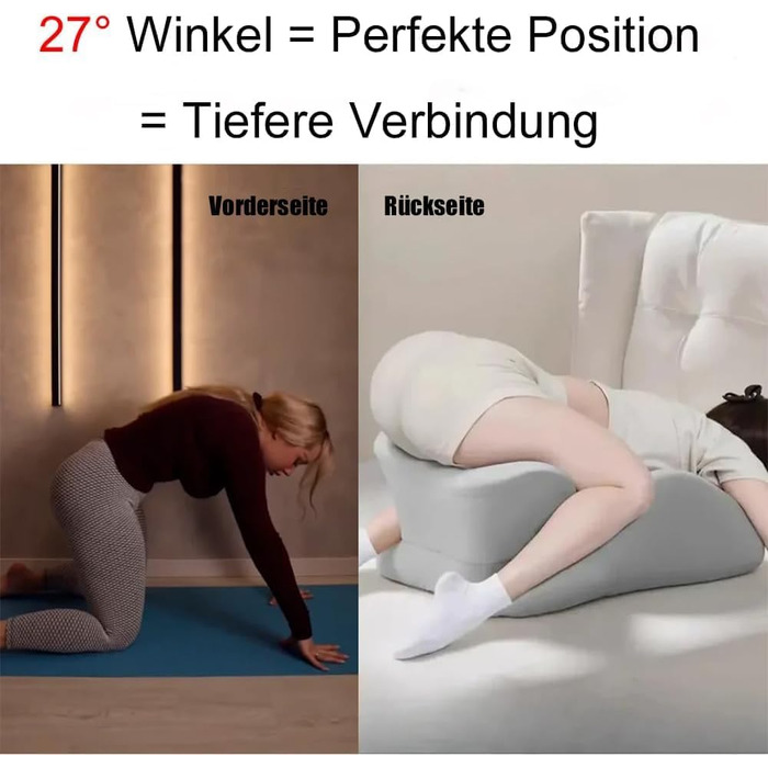 Подушка Liborah, покращена багатофункціональна подушка для пар 27 з пандусом, з невеликими аксесуарами, кілька положень забезпечують підтримку та розслаблення спини (чорна)