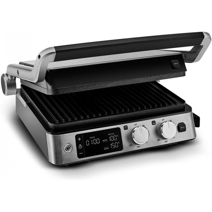 Сендвічниця 3 в 1 Karaca Compact Steel Sear & Grill Inox 2008 електрогриль, тостер та контактний гриль із швидким нагріванням, регулюванням температури та висоти, нержавіюча сталь