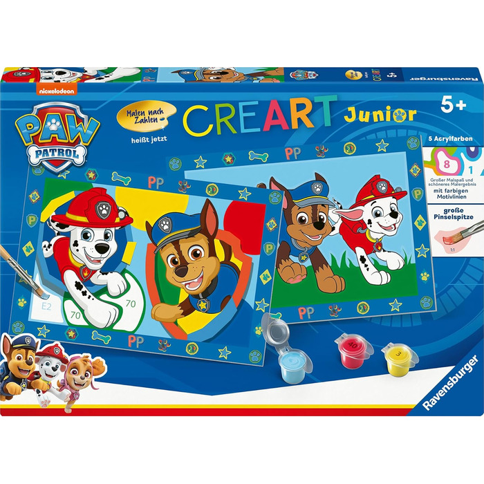 Розмальовка за номерами Paw Patrol для дітей 5-7 років Одноразова, 20286 - Paw Patrol -
