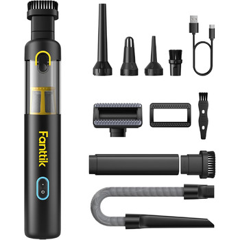 Акумуляторний автомобільний пилосос Fanttik Slim V8 Apex високої потужності 19000 Па/45 Вт, ручний пилосос RobustClean 4-в-1 з мін