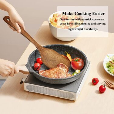 Шпатель Дерево, Набір з 2 шпателів Дерев'яні кухонні гаджети, Велика дерев'яна лопатка 30 см Посуд Turner Посудомийна машина з ант