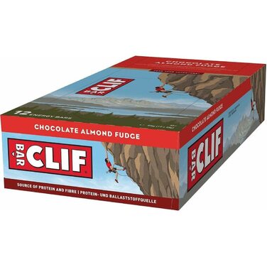 Енергетичні батончики CLIF Bar, шоколадно-мигдальний фадж, упаковка з 12 шт. (12x68 г)