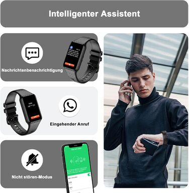 Розумний годинник Blackview для чоловіків та жінок, кольоровий дисплей 1,47 дюйма, водонепроникний фітнес-годинник, фітнес-трекер з крокоміром, монітор сну, монітор серцевого ритму, спортивний годинник з правою кнопкою, розумний годинник для Android та iO