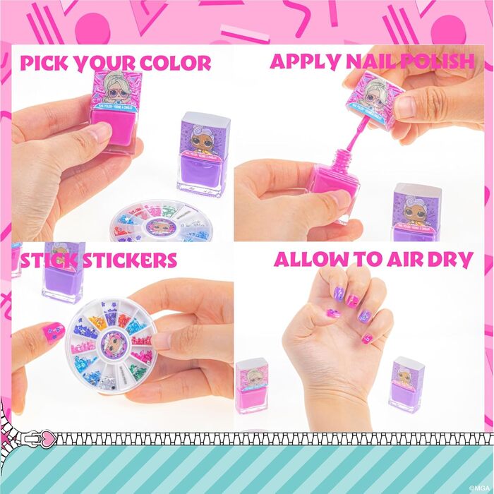 Набір рюкзаків із косметикою, включаючи бальзам для губ, лак для нігтів, пилочку для нігтів, банти для волосся, піжамні набори, макіяж, для дітей віком від 3 років, бантик-сюрприз Lol.