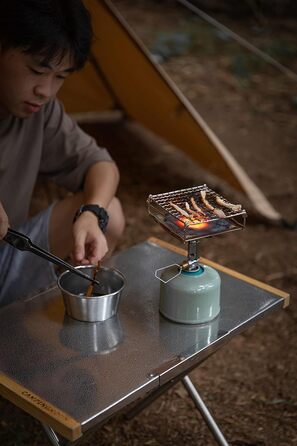 Тостер для хліба CAMPINGMOON для кемпінгової плити Gas Fire 304 Хлібний тостер з нержавіючої сталі невеликого розміру US-1312