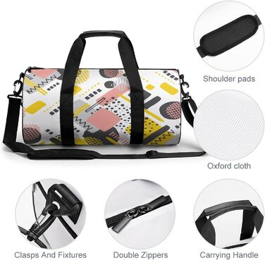 Універсальна дорожня сумка, геометричний графіті, спортивна сумка для чоловіків та жінок, сумка-мішок, спортивна сумка