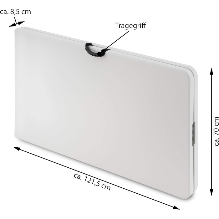 Розкладний стіл Nexos Trading XXL, кемпінговий стіл, 240 x 70 см, для кейтерингу, складаний, білий, стіл для вечірок, ручки для перенесення, обідній стіл, фуршетний стіл, всепогодний, до 150 кг, стійкий, приблизно 15 кг, до 10 осіб