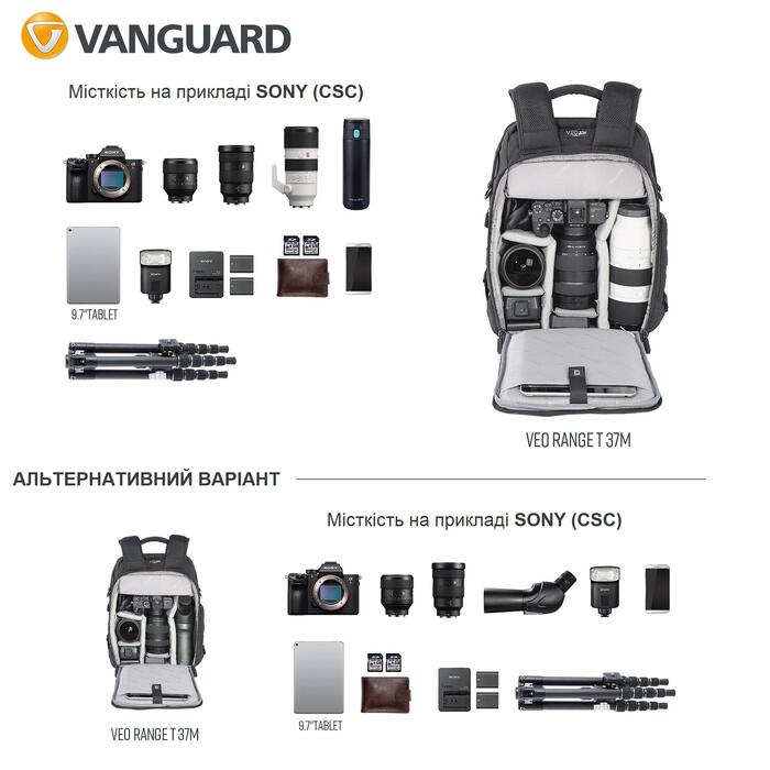 Рюкзак Vanguard VEO Range T 37M Black (VEO Range T 37M BK)