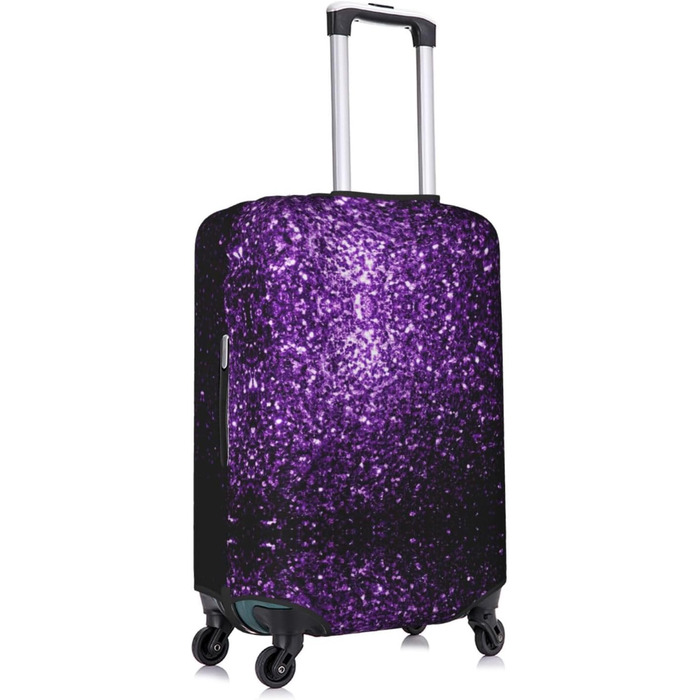 Чохол для валізи BREAUX Ліловий блиск, двосторонній дизайн, білий, маленький