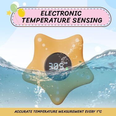 Цифровий дитячий термометр для ванни, плаваюча іграшка для купання для немовлят, зручний для читання дисплей для безпечного моніто