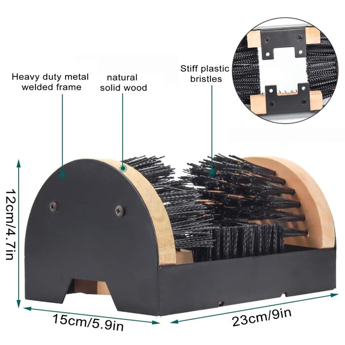 Щітка для чищення черевиків, скребок для взуття для вулиці Багатоцільова щітка для видалення снігу для взуття, побутові щітки для догляду за взуттям для дощовиків, брезентового взуття, снігоступів, кросівок
