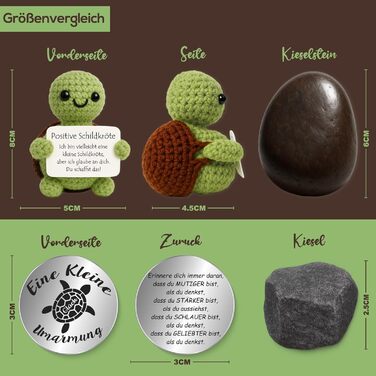 М'яка іграшка Pocket Hug Positive Turtle 7 см, в'язана вовна