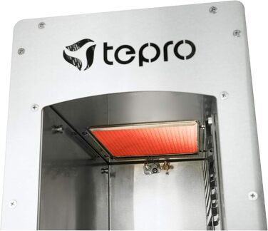 Стейк-гриль Toronto, керамічний інфрачервоний пальник потужністю 3 кВт, газ 800 градусів, розміри приблизно 23 x 56 x 40,5 см, срі