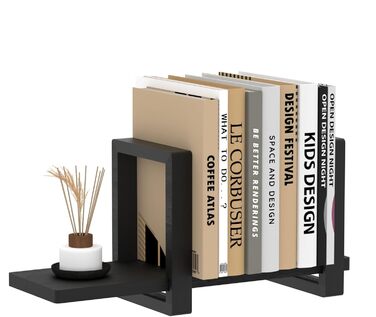 Регульована настільна книжкова полиця, настільні полиці, дерев&39яна підставка для полиць, органайзер для зберігання, розширювана полиця для дисплея, настільна полиця для домашнього офісу, школи (чорна)