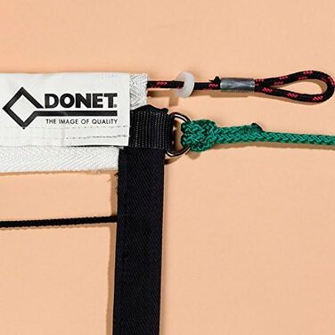 Професійна волейбольна сітка DVV 1 (приблизно 4 мм Ø), чорна, з кевларовим шнуром та 6-точковим кріпленням