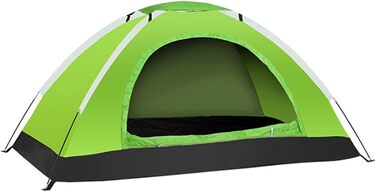 Компактний надлегкий кемпінговий намет із сумкою для перенесення, міцна конструкція, стійка до погодних умов, для активного відпочинку на свіжому повітрі, 1 особа, зелений