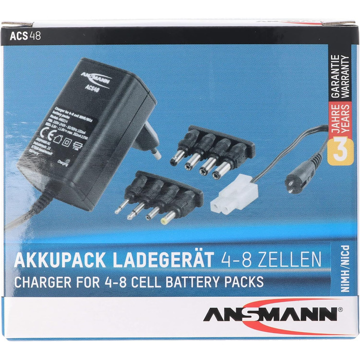 Зарядний пристрій Ansmann ACS48 1001-0024 для акумуляторних блоків 4,8 - 9,6 вольт