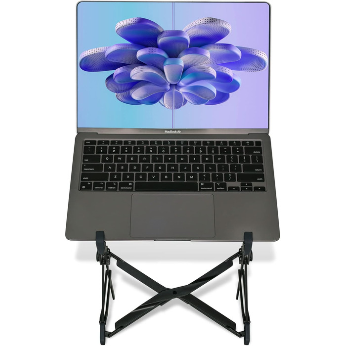 Складана підставка для ноутбука з карбону, портативна, 7 рівнів регулювання висоти, ергономічна. Підвищення для ноутбука на стіл для MacBook та інших моделей., 1