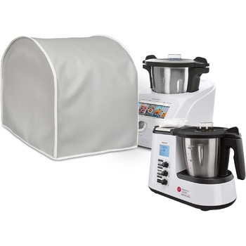 Захисний чохол HOMELAY високої якості, сумісний з Monsieur Cuisine Connect і Plus. Ручної. Матеріал Синтетична шкіра, брудовідштовхувальна, антибактеріальна. Кольорова обкладинка (сіра)