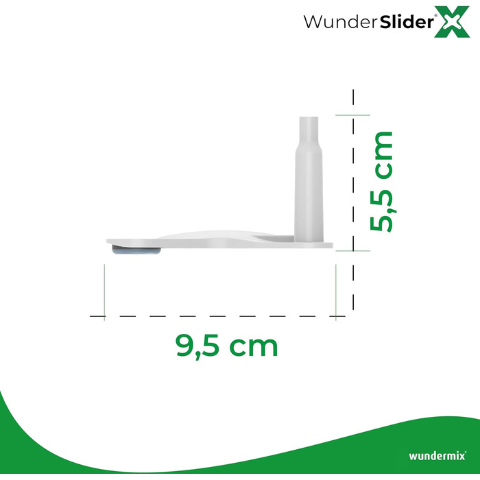 Глайди WunderSlider X для Thermomix TM6 & TM5 Розсувна дошка альтернатива Thermomix З магнітним кріпленням Невидимі слайдери, такі як ролетна дошка (біла) TM6 / TM5 біла