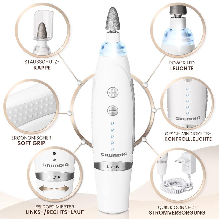 Електричний манікюрний набір GRUNDIG (17 насадок)