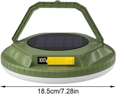 Ліхтар для кемпінгу, 1600 люмен, сонячний ліхтар для виживання, водонепроникний, ліхтар для кемпінгового намету, для походів, використання на вулиці, в саду, на подвір&39ї, на патіо, на балконі, для піших прогулянок, зелений