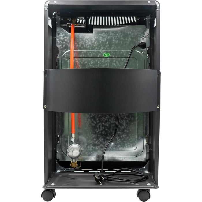 Гібридний газово-електричний обігрівач потужністю 4200 Вт, включаючи комплект регулятора тиску газу використання всередині та зовні приміщень (газовий обігрівач тільки на вулиці) променевий обігрівач для балонів з бутаном та пропаном до 11 кг електричне п