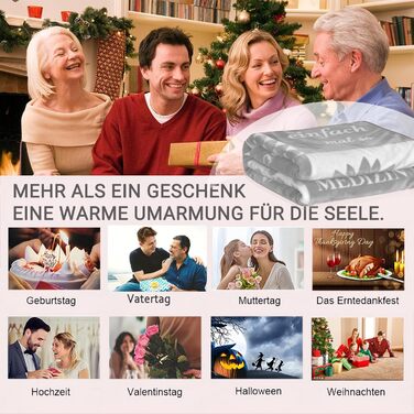 Подарунки для дівчини м&39яка ковдра 150 x 200 см - обіймальна ковдра для жінок та чоловіків, подарунки для найкращої подруги, сестри, колеги, мами, коханих - на дні народження, Різдво, річниці. Сіра обіймальна ковдра 150 x 200 см